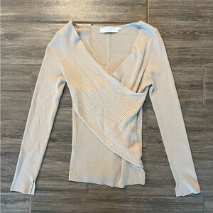 ASTR the label V-neck ribbed sweater